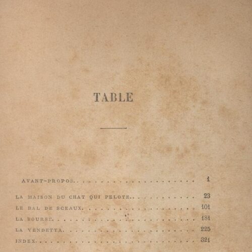 18.5 x 12 cm; 6 s.p. + 322 p. + 3 s.p., price of the book “Un franc” on the front cover, l. 1 bookplate CPC on recto, l. 